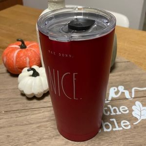 Rae Dunn Naughty or Nice Double Sided Christmas Tumbler- Red